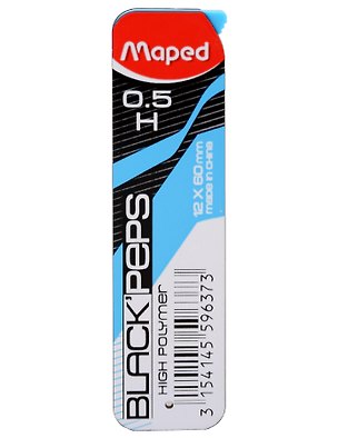 Грифели 0,5мм Н (12 шт), "BLACK PEP'S", Maped 3170137