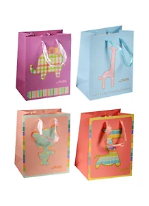 Пакет подарочный бумажный А5 18*23*10 "Цветная вырубка - животные", дет., мат. ламинат, Хансибэг