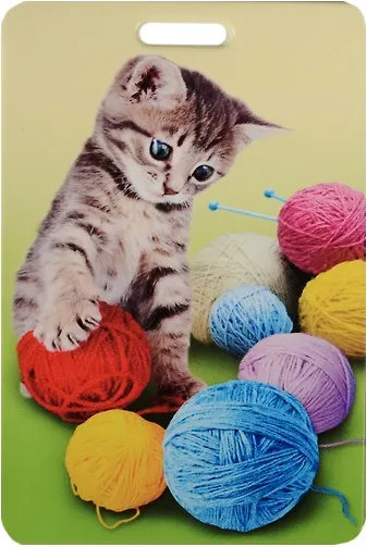Чехол для карточек Котенок и разноцветные клубки 2509088 — 1