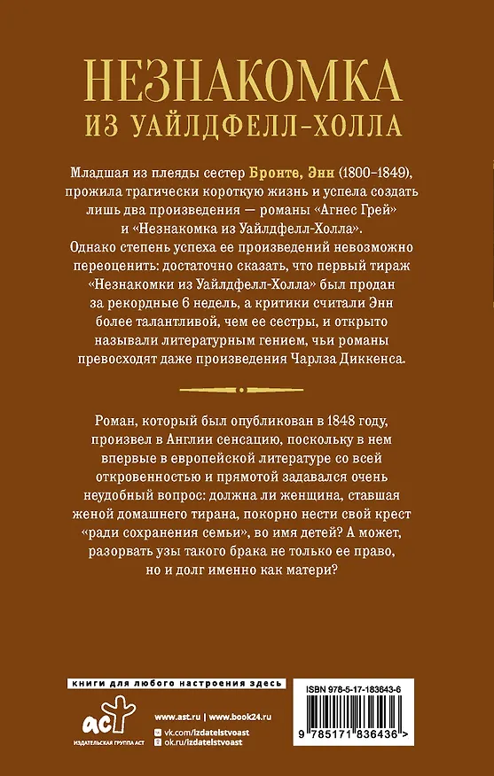 Книга Незнакомка из Уайлдфелл-Холла (Энн Бронте) — 2