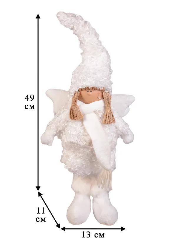 Фигурка Девочка-ангел в белой шубке 49см 2615904 — 3