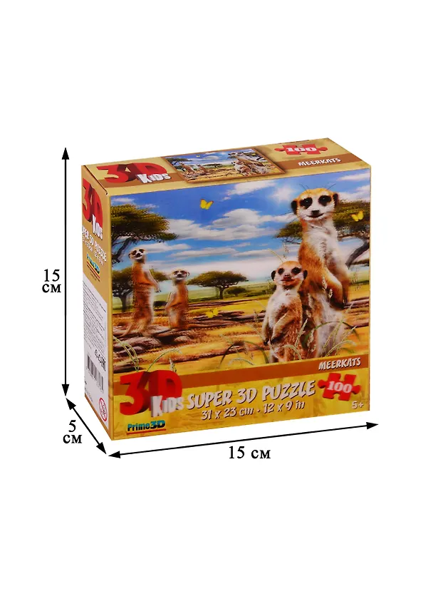 Пазл 3D Prime 3D 100 элементов Сурикаты (Meerkats) 2754274 — 2