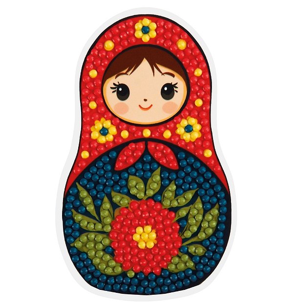 Кристальная (алмазная) мозаика  "ФРЕЯ"ALVM-129 магнит "Матрешка"6.5 х 10.5 см 3178753 — 1