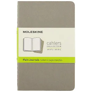 Записная книжка «Cahier Journal Pocket» А6, 32 листа, нелинованная, серая, 3 штуки, Moleskine