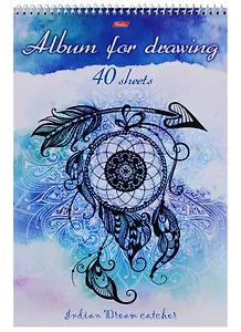 Альбом для рисования Hatber, "Ловец снов", А4, 40 листов, на евроспирали, в ассортименте