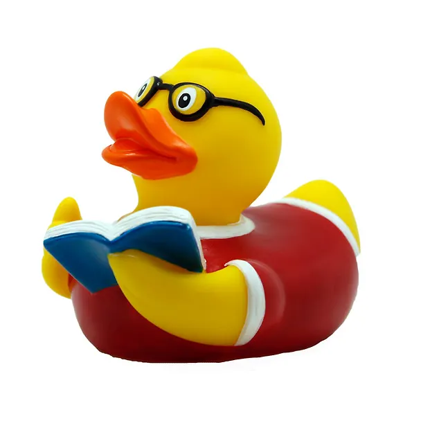 Игрушка для ванной, уточка резиновая FUNNY DUCKS "Уточка читатель" (1827) 2530540 — 1