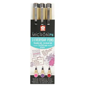 Ручки капиллярные 03цв Pigma Micron PN 0.4мм-0.5мм розовый, фиолетовый, бургундский, Sakura