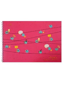 Альбом для рисования Unnika, "Птичьи посиделки", А4, 30 листов, на гребне