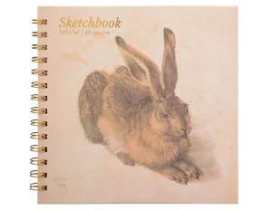 Скетчбук 195*195 40л "Дюрер. Молодой заяц" 160г/м2, тв.обложка, спираль