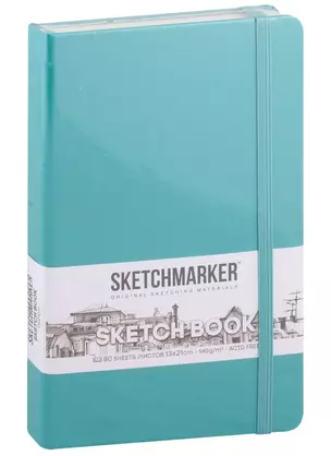 Скетчбук 13*21 80л "Sketchmarker" изумрудный, нелинованн. 140г/м2, слоновая кость, тв.обл. — 2969494 — 1