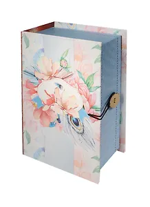 Коробка-шкатулка, Феникс презент, Цветы и павлиньи перья S 18*12*5см 42364