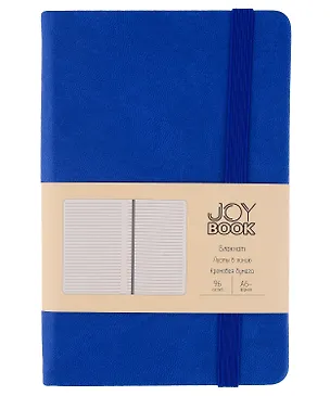 Записная книжка А6- 96л кл. "Joy Book. Синее озеро" иск.кожа, тонир.блок, скругл.углы, ляссе, резинка, карман на задн.форзаце 3052356