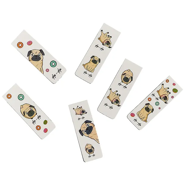 Магнитные закладки «Pug style», 6 штук 2682928 — 2