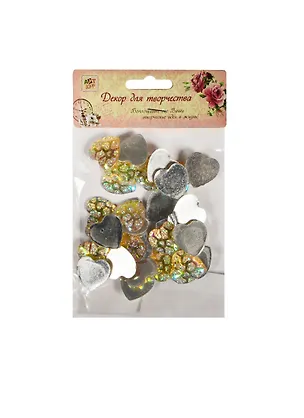 Набор декора для творч. Сердце крем-брюле (865424) (30 шт.) (2х2 см) (АртУзор) (упаковка) 2450556