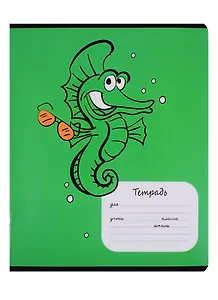 Тетрадь в клетку Феникс+, "Морские жители", 12 листов, в ассортименте