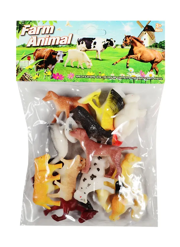 Набор домашних животных (4-8 см) (12 шт.) (2C251) (3+) (упаковка) (Farm Animal) 2513394 — 1