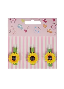 Набор прищепок декоративных, 3 шт, полистоун,подсолнух