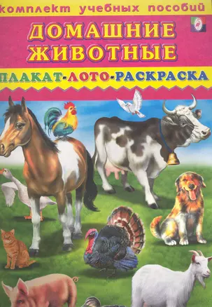 Домашние животные Плакат, лото, раскраска / (мягк) (Комплект учебных пособий) (Русанэк) — 2260062 — 1