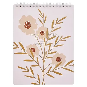 Блокнот А5 50л кл. "April", букет, карт.обл., спираль, микротекстурирование, ламинация, тиснение золотой фольгой 3077568