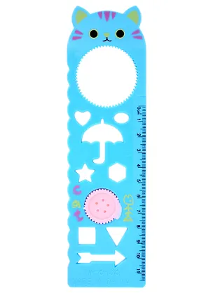 Линейка 12 см "Cat" трафарет 2980652