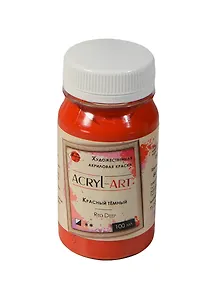 Краска акриловая "Акрил-Арт" красный тем.,100мл,банка, Таир