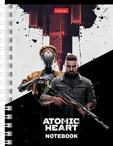 Записная книжка А6 80л кл. "Atomic Heart" гребень