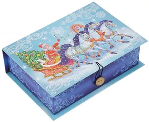 Коробка для подарков, Феникс Презент, Дед мороз на тройке-М 20*14*6см 2548733