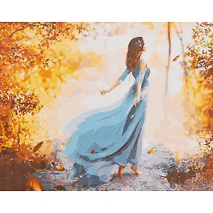 Холст с красками по номерам Лесная фея (Х-6549) (30х40см) (24цв) (Рыжий Кот) (3+) (коробка)