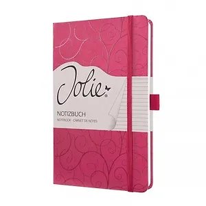 Блокнот для записей А5, 174стр Jolie, тверд.обложка, матовое покрытие с тиснен. "Пурпурная утонченность"