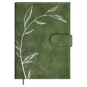 Ежедневник-органайзер недат. А6+ 80л 126х174 "Тиволи глосс" оливковый, иск.кожа, интегр.переплет, иснение фольгой, магнит.клапан , офсет, ляссе