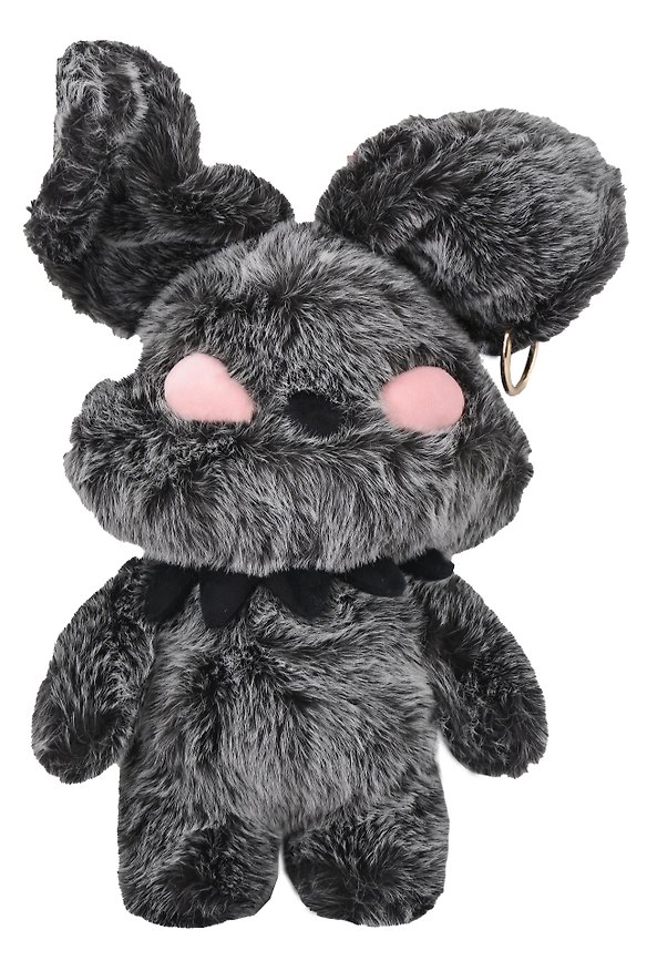 Мягкая игрушка Заяц с пирсингом (серый) (50см) (12-HZTOYS-grey) 3136156 — 1