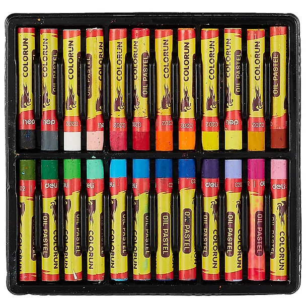 Пастель масляная ColoRun 24цв к/к, DELI 261930 — 2