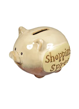 Копилка Поросенок Shopping spree (13х9х8) (7879022) 2536993