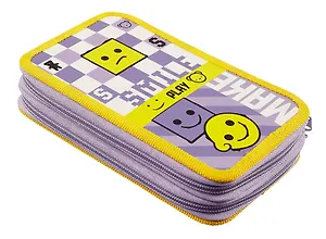 Пенал 2отд. "Улыбайся!" 190*110мм, молния, глянц.ламинация, таблица умножения, инд.уп. 