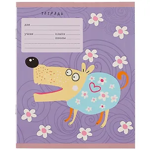 Тетрадь в линейку Unnika, "Смешные собачки (графика)", 12 листов, в ассортименте 251211