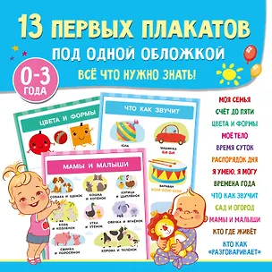 Книга 13 первых плакатов под одной обложкой. Всё что нужно знать. 0—3 года (Валентина Дмитриева)