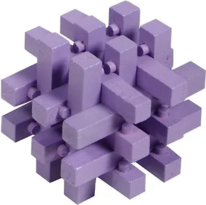 Головоломка 3D деревянная Фиалковый (15-MITOYS-MT6871) (3+) (упаа)
