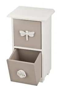 Шкатулка с 2-мя ящиками коллекция Стрекозы (22х10,5х9,5) (222-232)