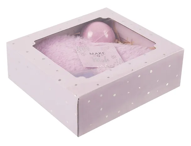 Подарочный набор Lavender Dream (свеча, бомбочка, маска для сна, открытка) (18х17) (12-Guangfa-P8) 3048011 — 5