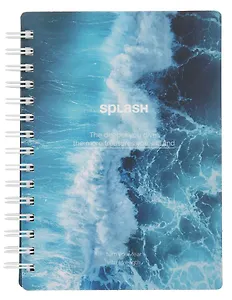 Записная книжка А6 120 листов в клетку, "Ocean", брызги, на спирали