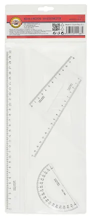 Набор геометрический. 4 предмета. средний. прозрачный. -Чехия: Koh-i-noor, 750900 274685 407060