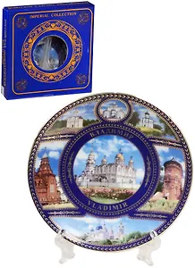 Тарелка Владимир Успенский Собор (фарфор) (D10) (10-K6-66)