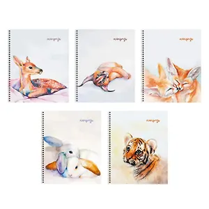 Тетрадь в клетку Listoff, "В мире животных", 96 листов, в ассортименте