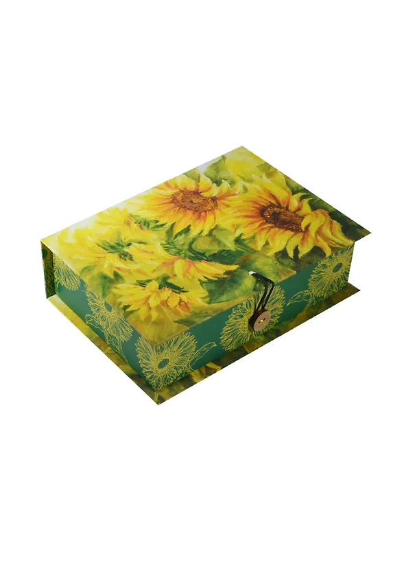 Коробка-шкатулка Феникс презент Подсолнухи M 20*14*6см 36505 2456947 — 1