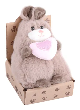 Зайчик-толстяк в крафт коробке (12-01568-571) 2869424