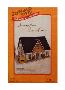 Конструктор 3D Здания Германия Beer House (W3126h) (11069402) (42 дет.) (16,5х11,2х9см) (3+) (
