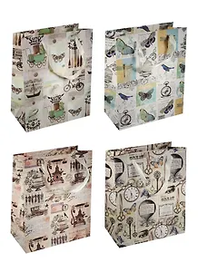 Пакет подарочный бумажный А4 26*32*12.5 "Винтаж", нейтр., мат. ламинат, Kairui