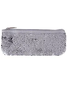 Пенал-косметичка "Пайетки. Серый/черный"