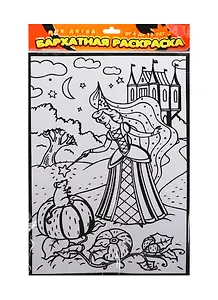 Бархатная раскраска 1637 (Фея) (гел. краски) (пакет)