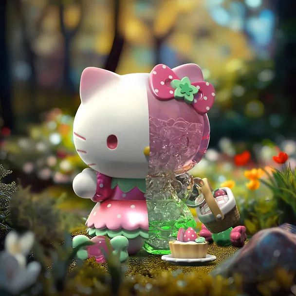 Коллекционная фигурка Mighty Jaxx Hello Kitty Floral Daydream Series (19см) (71167) 3141525 — 2